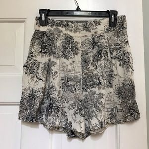 H&M High Waisted Patterned Shorts